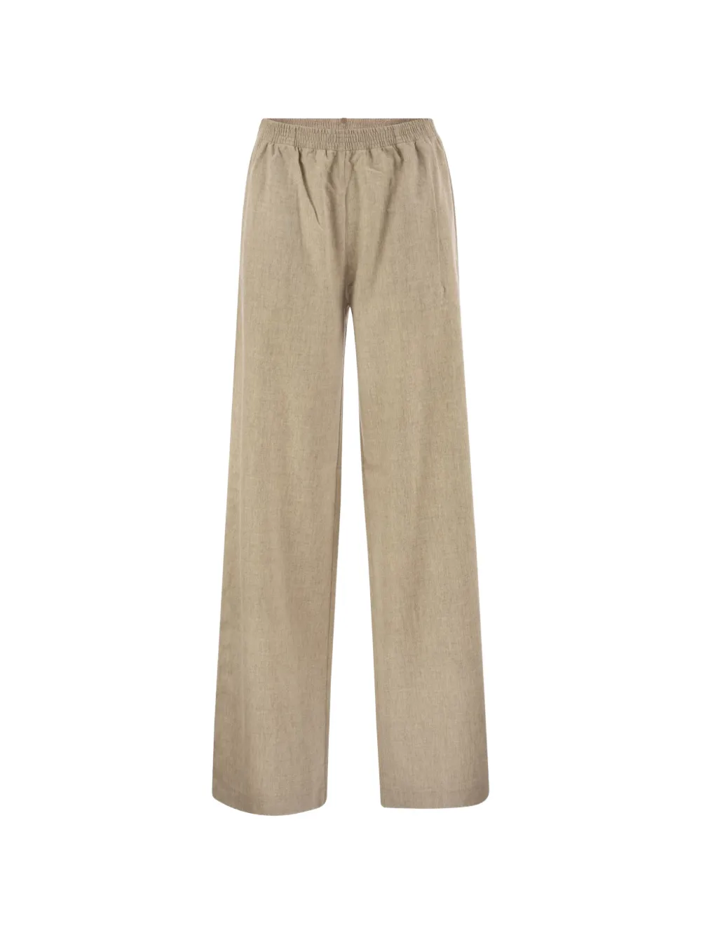 Fabiana Filippi Jewelled-loop Flannel Trousers In Neutrals