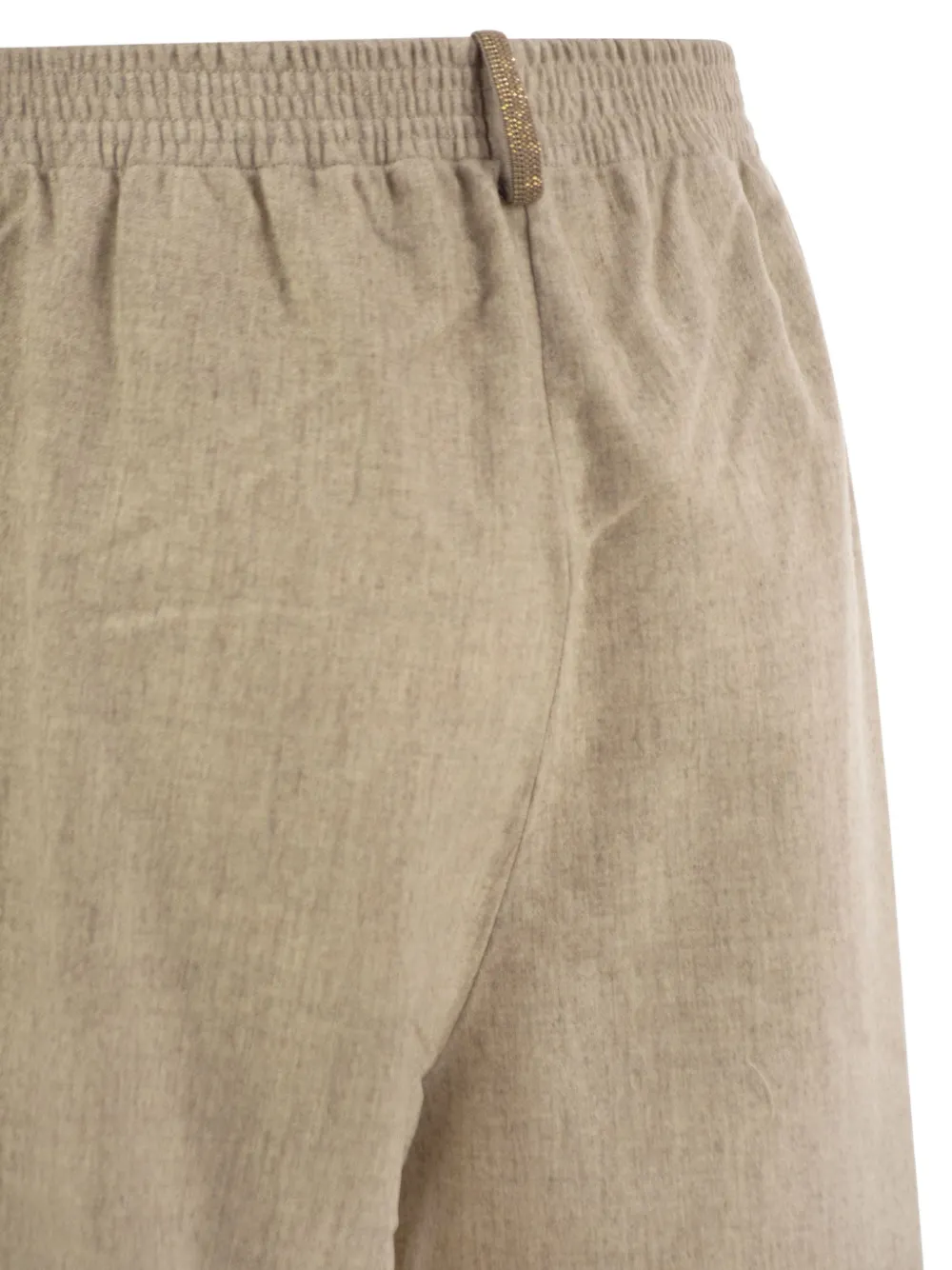 Fabiana Filippi Flanellen broek met verfraaide lus Beige