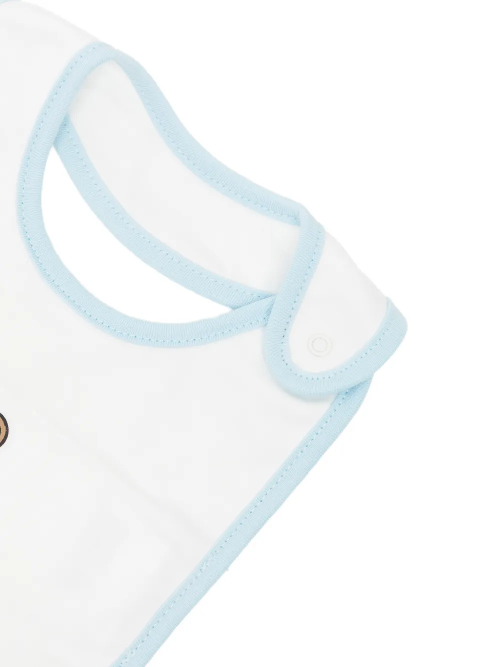 Moschino Kids Teddy Bear beanie hat bib set Blauw