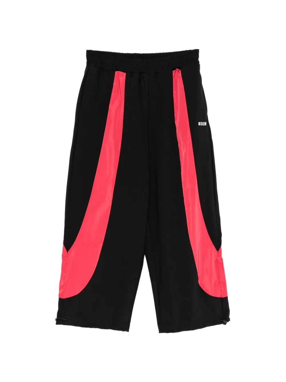 MSGM Kids logo-print side-stripe track pants - Nero