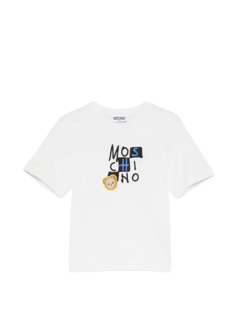 Moschino Kids 테디 베어 로고 프린트 티셔츠