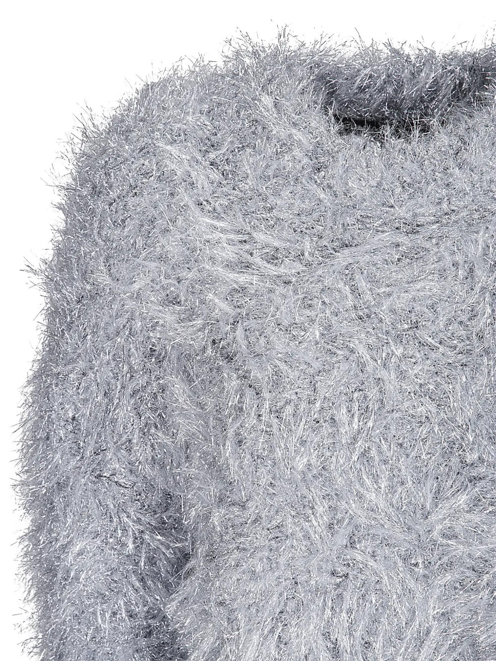 Junya Watanabe Metallic-effect Eyelash-knit Sweater in Silver, view 3