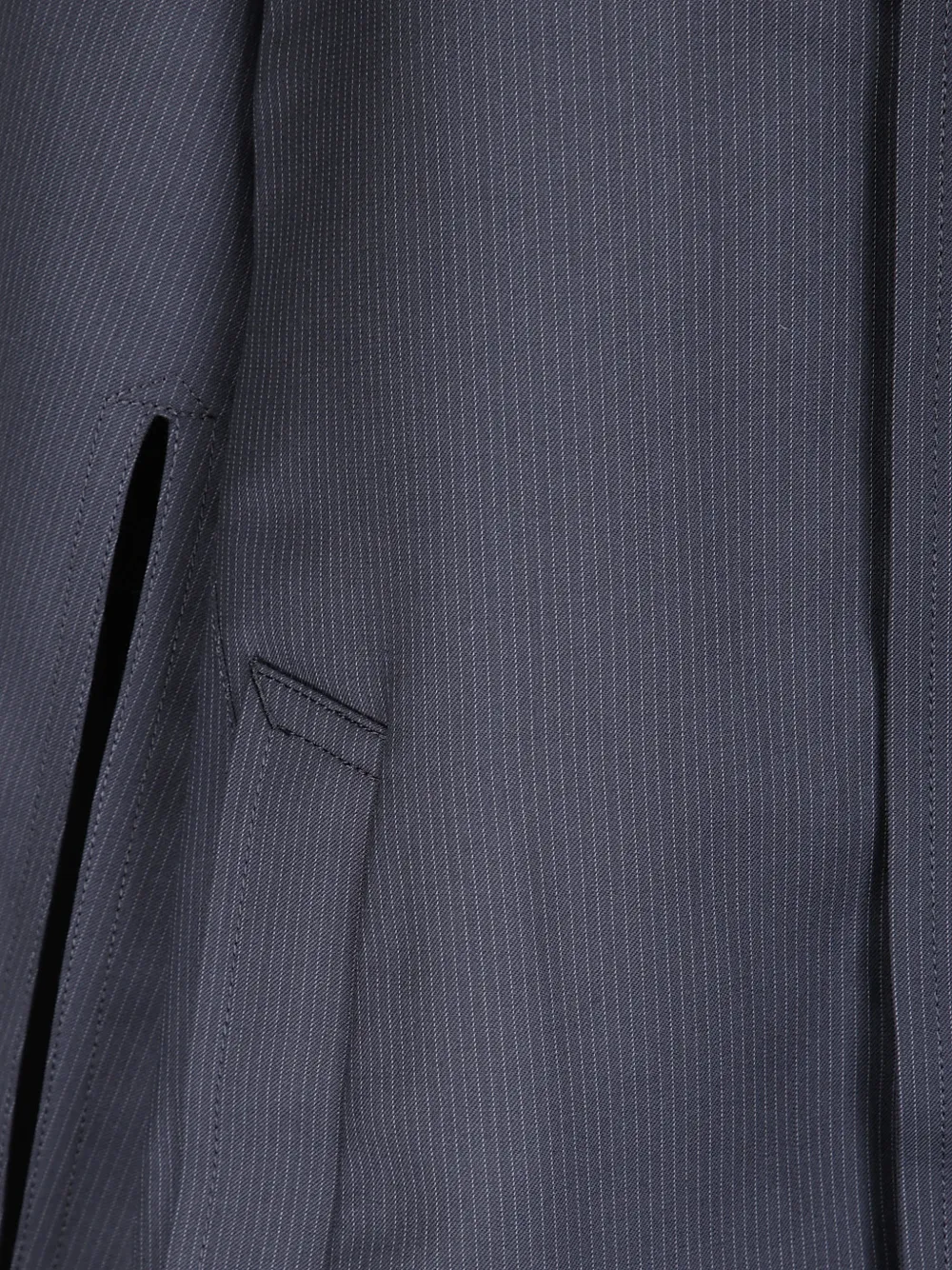 Junya Watanabe Jas met krijtstreep en cape Zwart