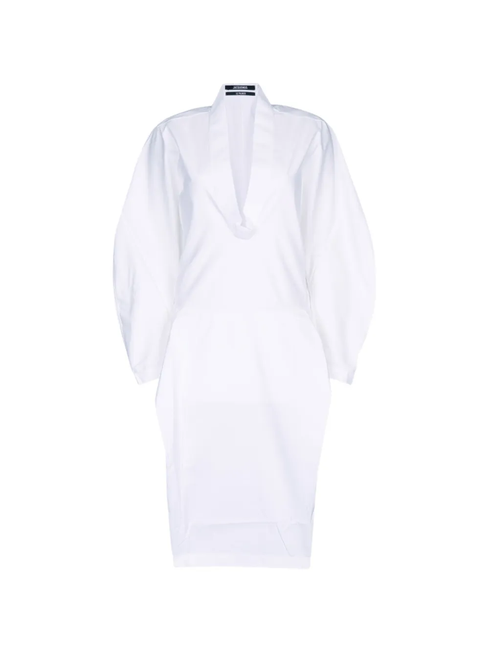 Jacquemus The Colombe dress loose-fit with rounded sleeves - Bianco