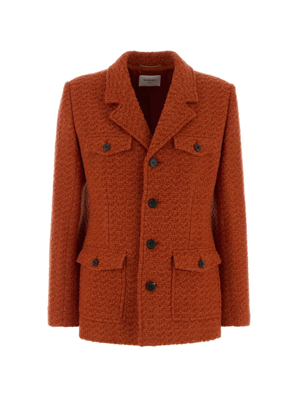 Saint Laurent single-breasted tweed jacket Oranje