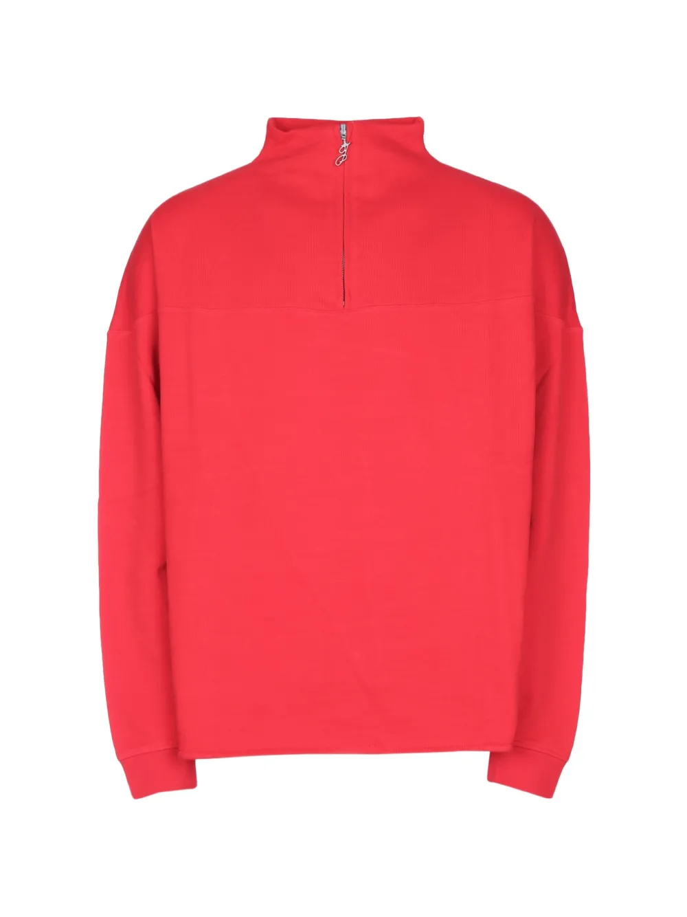 Jacquemus The Rond Carré zipped rollneck sweatshirt - Rosso