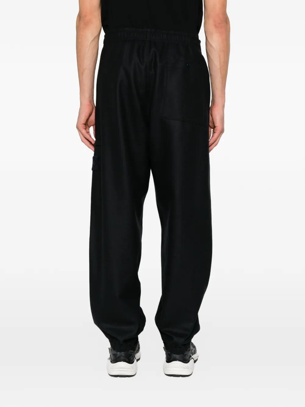 Stone Island Cargo broek met logopatch Zwart