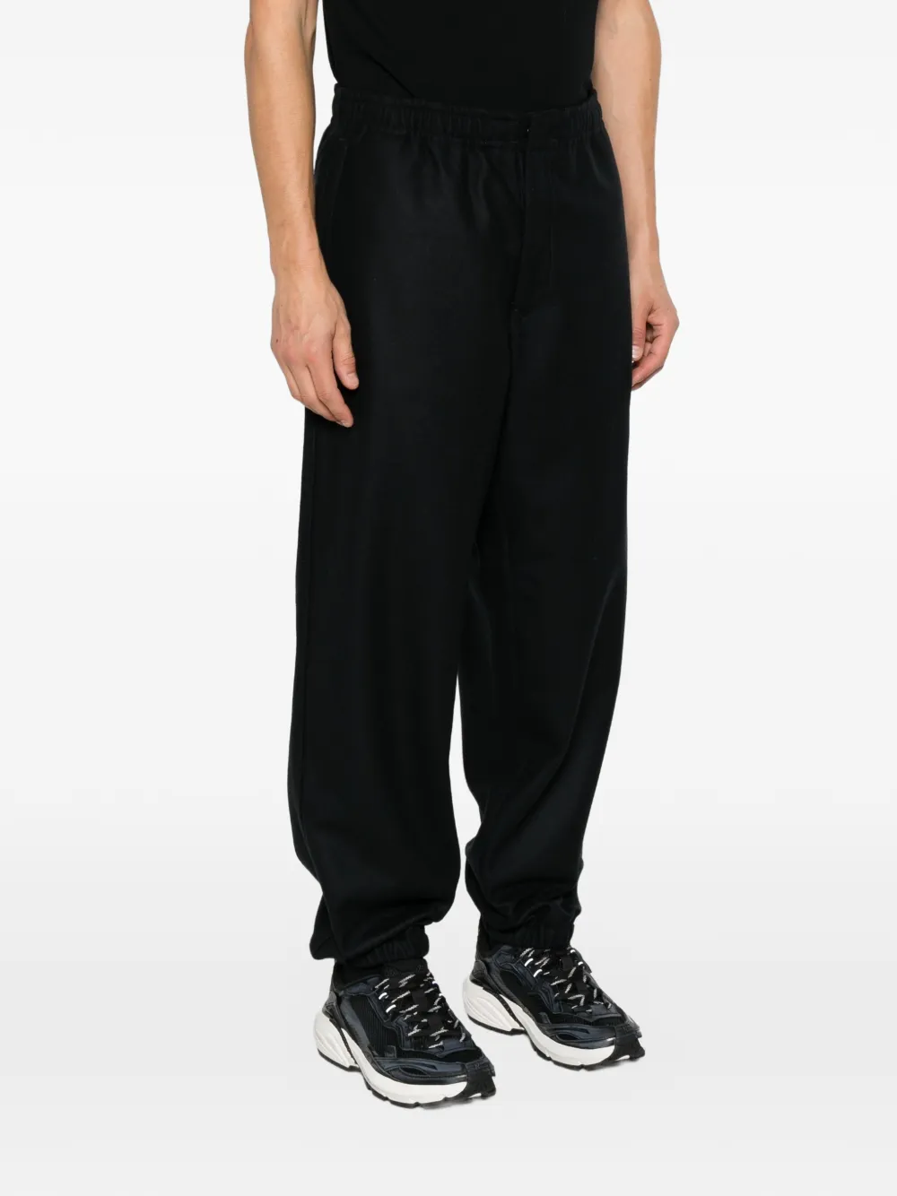 Stone Island Cargo broek met logopatch Zwart