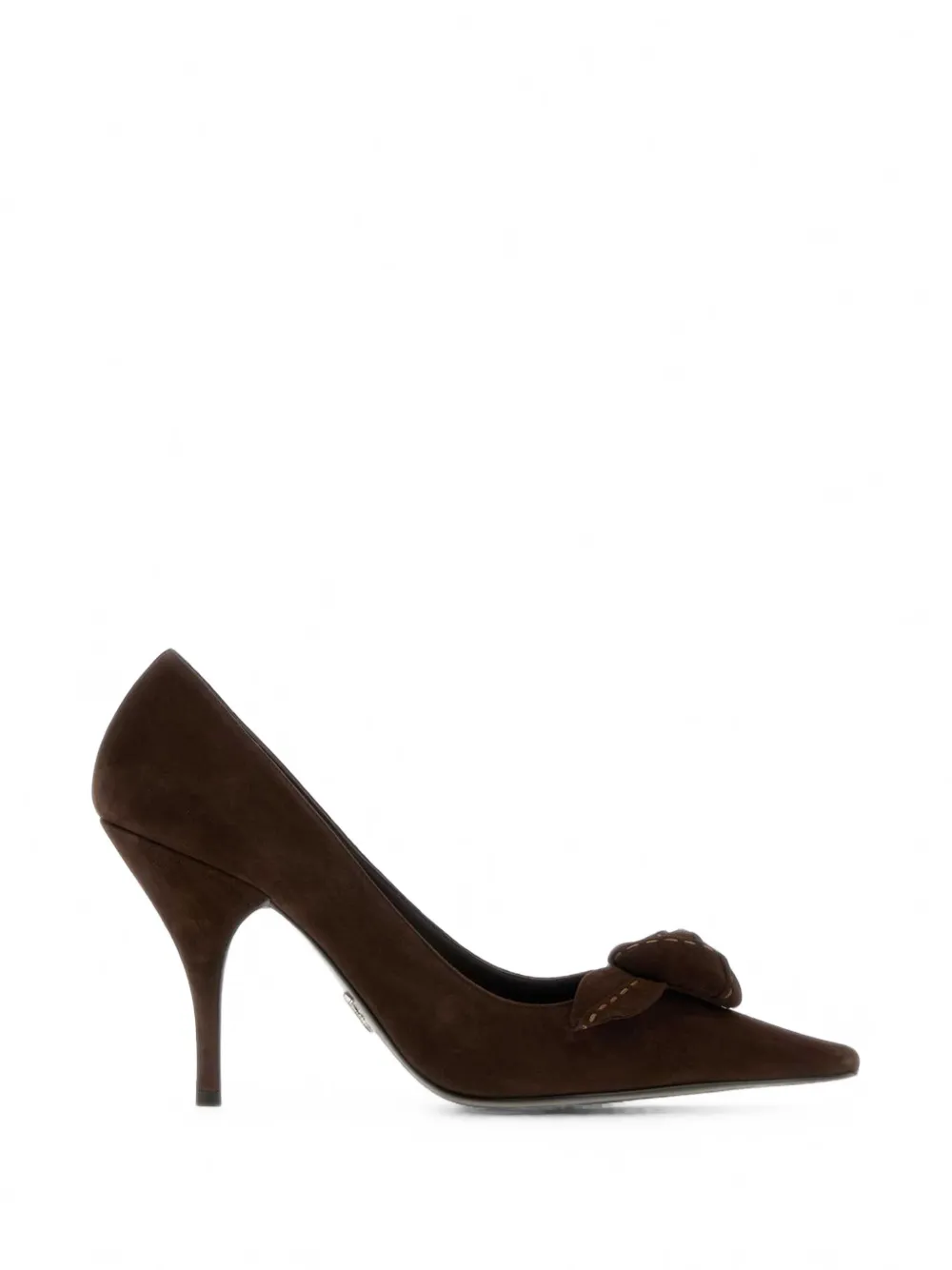 Prada bow-detail suede pumps Bruin