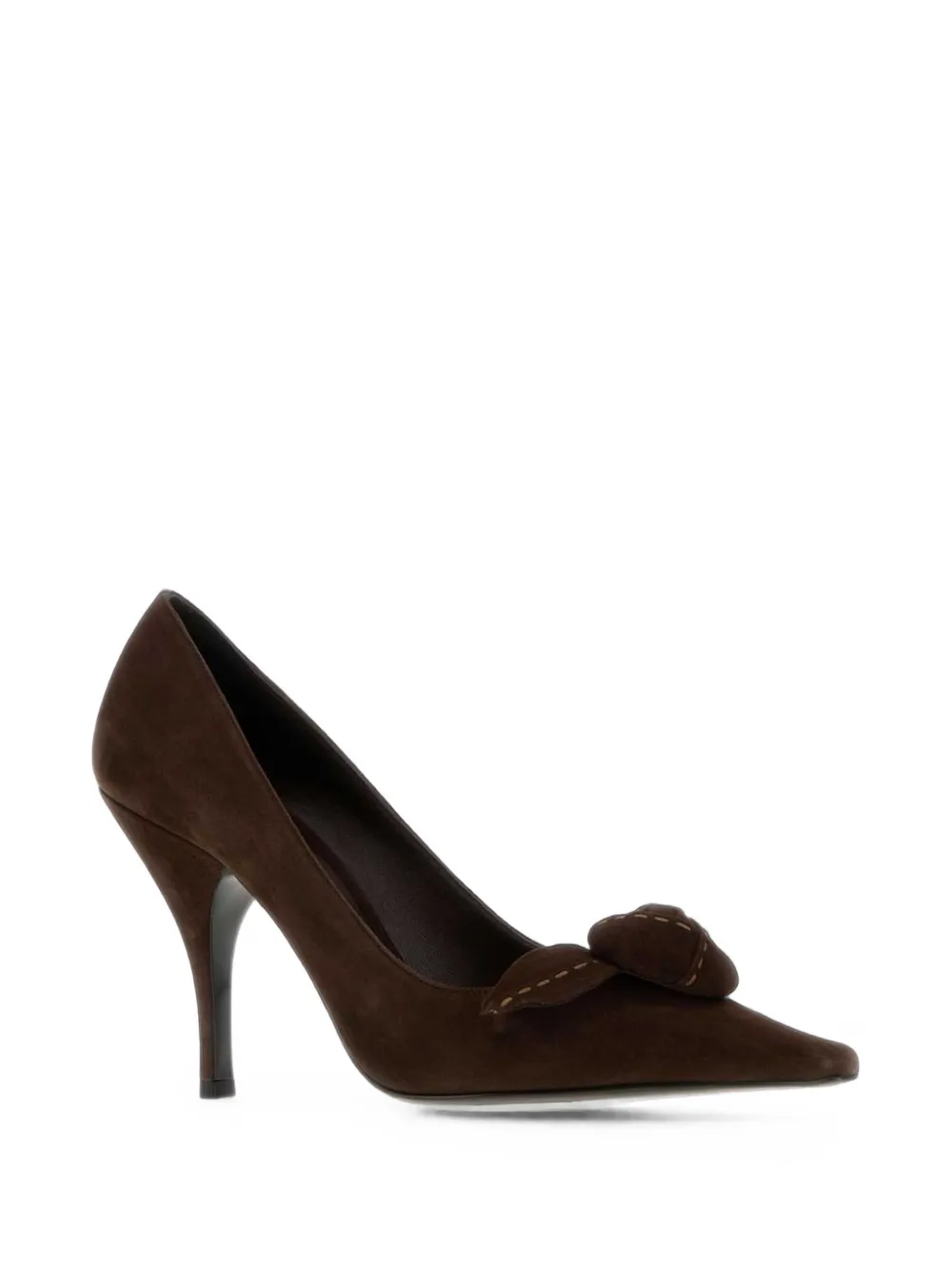 Prada bow-detail suede pumps Bruin
