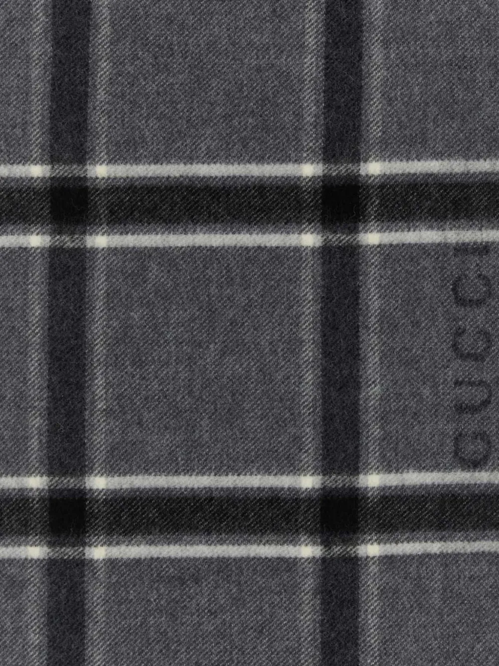 Gucci Geruite sjaal Grijs
