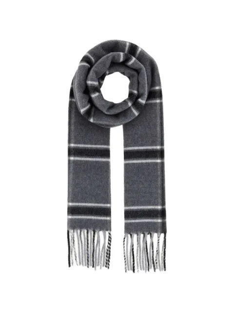Gucci check-pattern fringed scarf