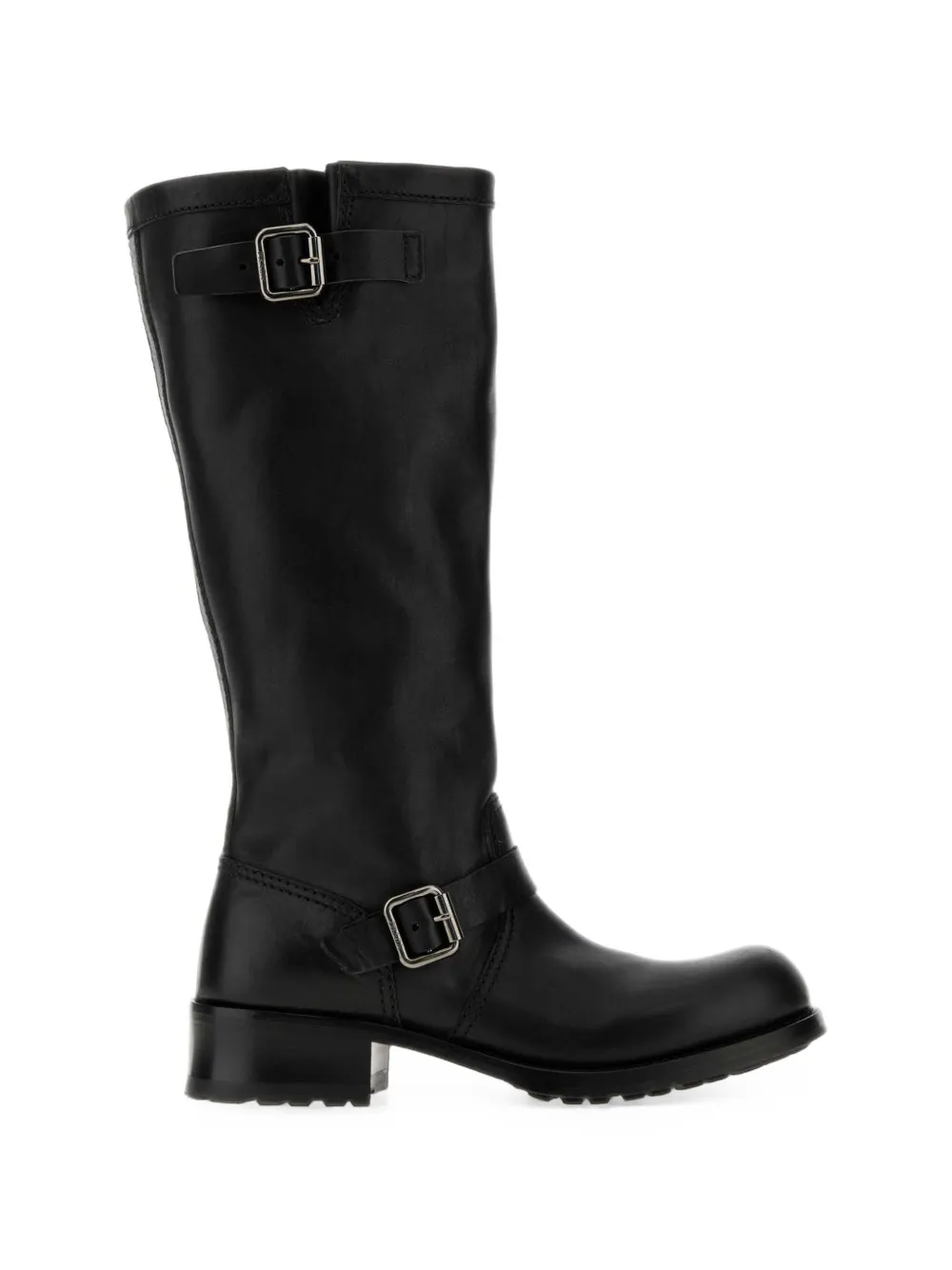 Prada Shard buckle-strap boots Zwart