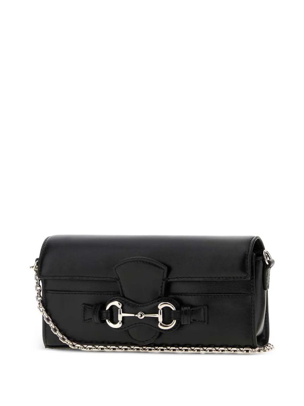 Gucci Horsebit portemonnee met kettingband Zwart