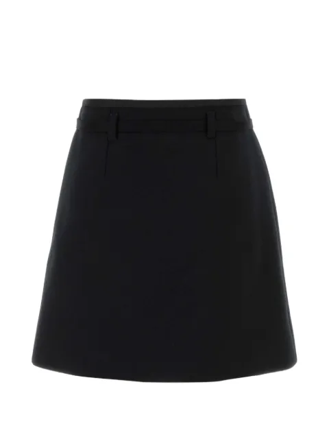 Prada belted zip-front mini skirt