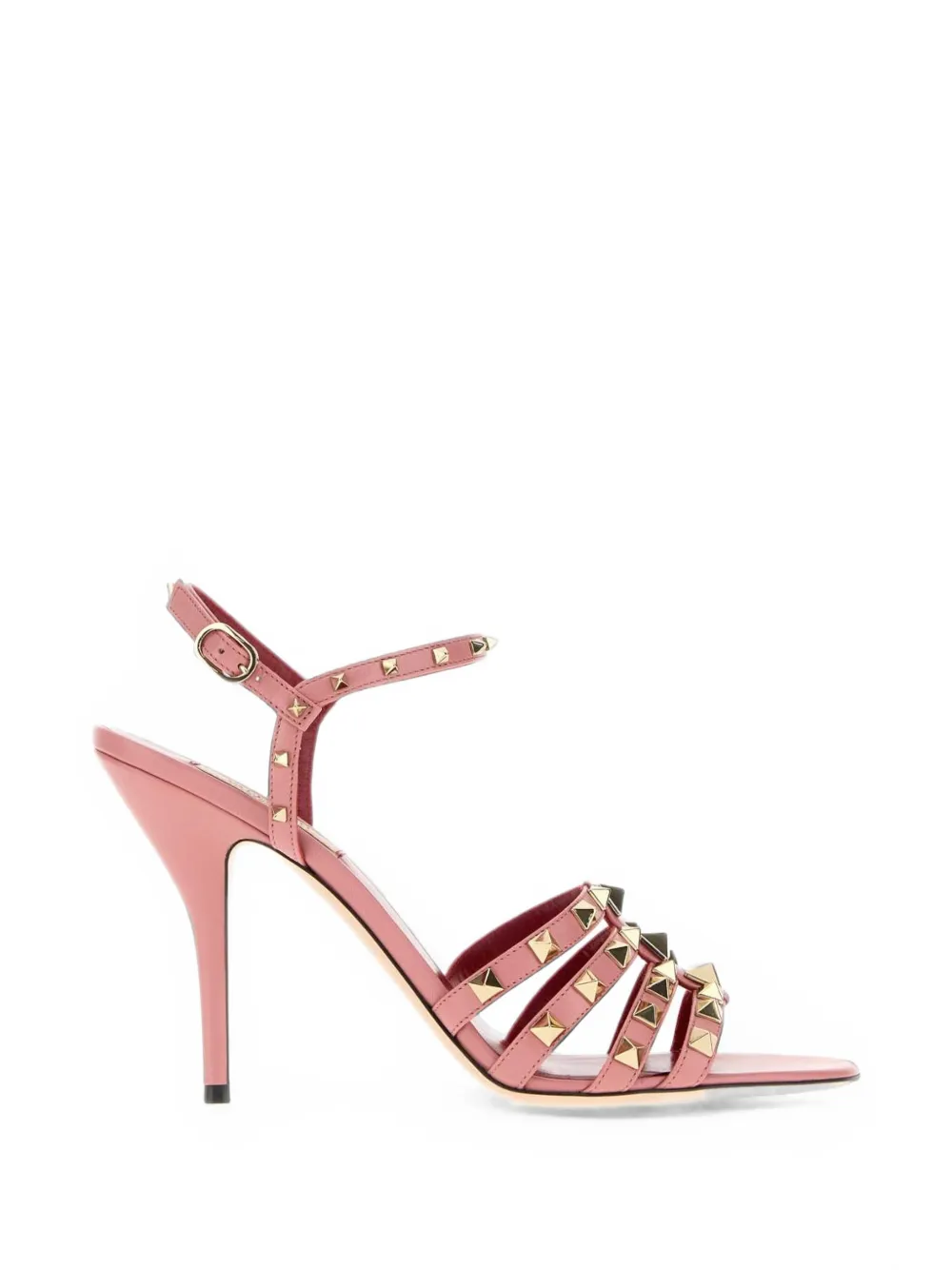Valentino Garavani Rockstud leather sandals Roze