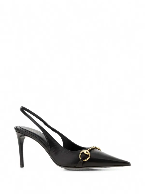 Gucci ホースビット スリングバック パンプス | ブラック | FARFETCH JP