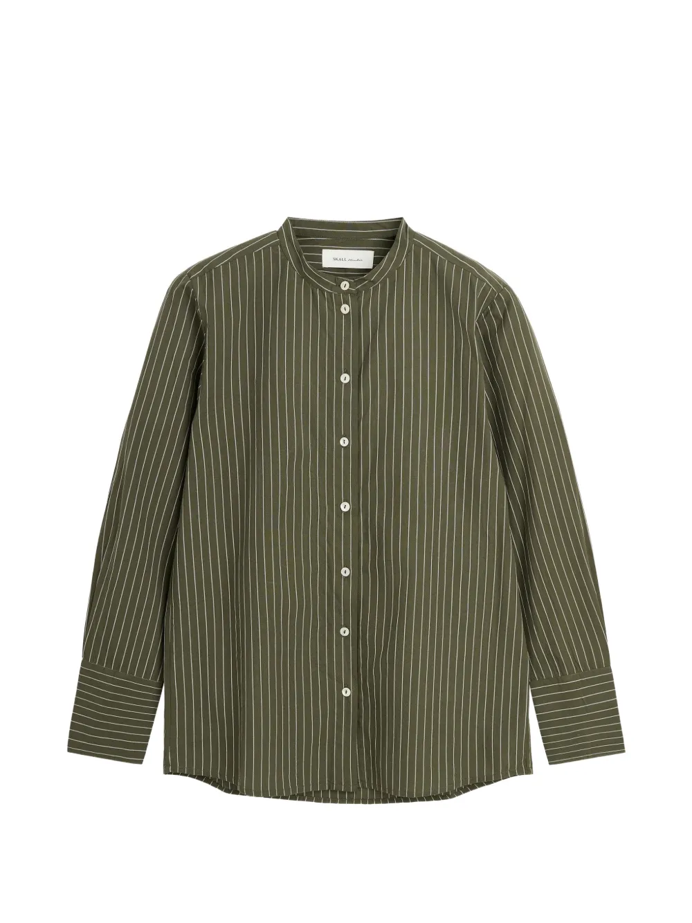 Skall Studio Scot Striped Cotton Shirt In Green