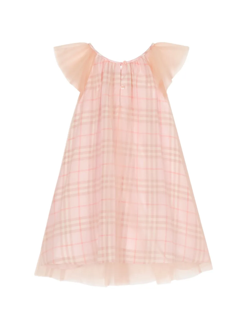 Burberry Kids Geruite jurk Roze