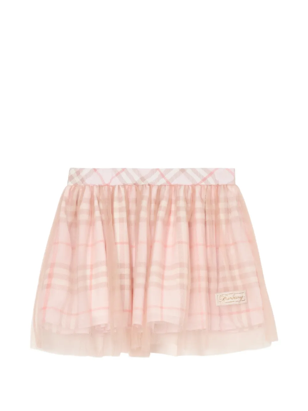 Burberry Kids check-pattern tutu Roze