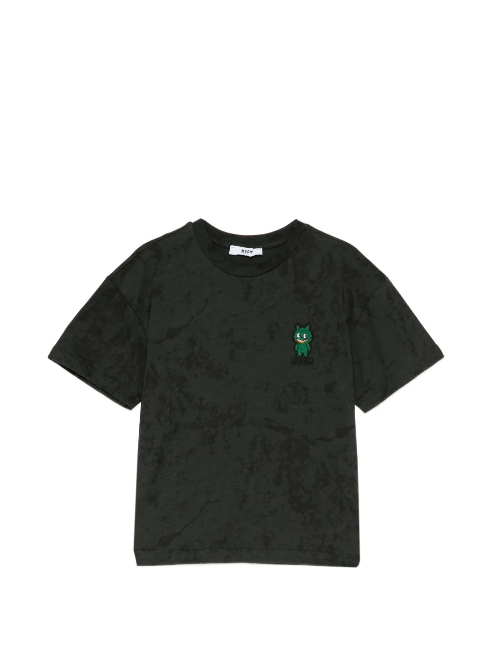 MSGM Kids Over printed T-shirt - Verde