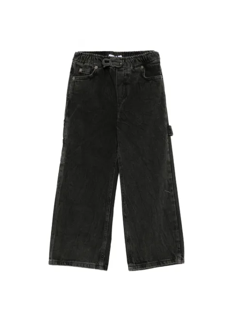 MSGM Kids faded-effect drawstring jeans