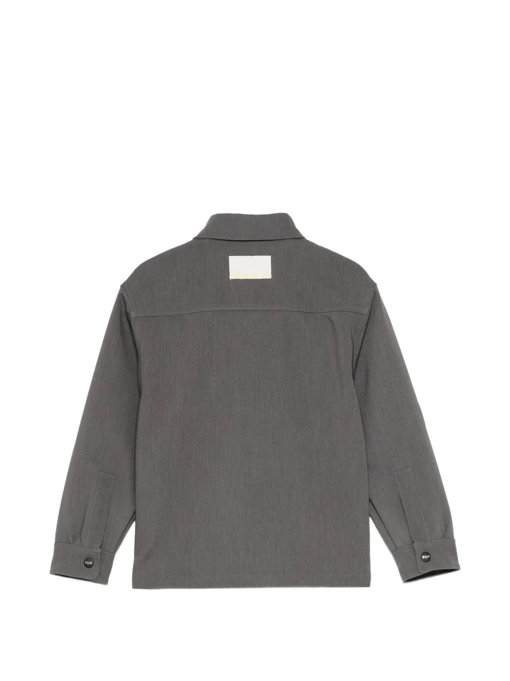 MSGM Kids Shirt met logo-print en klepzak Grijs