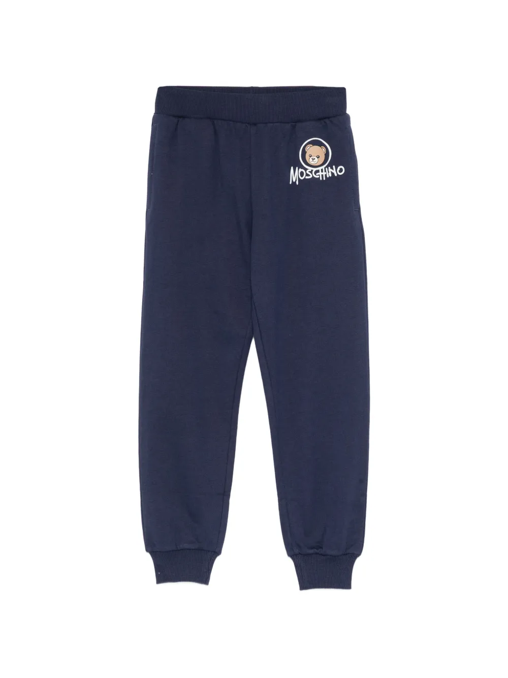Moschino Kids Pantaloni sportivi con logo Teddy Bear - Blu