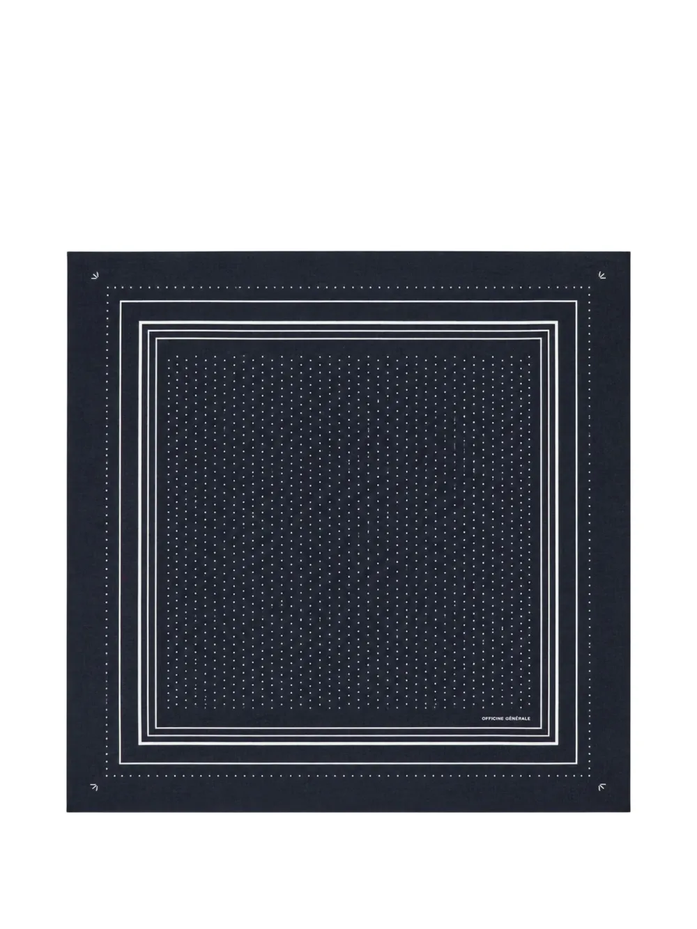 Officine Generale polka-dot square scarf - Blu