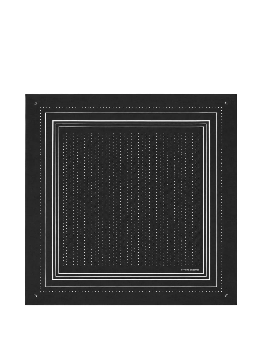 Officine Generale polka-dot wool scarf - Nero