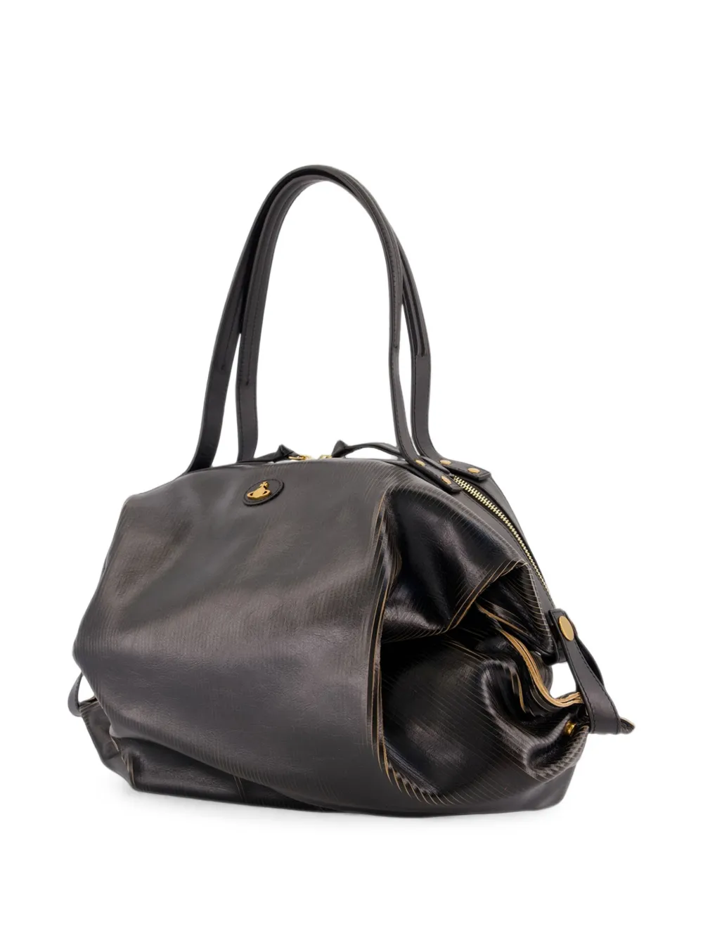 Vivienne Westwood Grote Mara leren shopper met reliëf Zwart