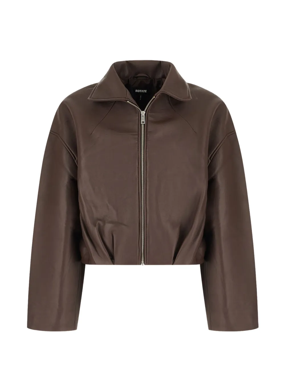 ROTATE BIRGER CHRISTENSEN bonded leather jacket dark brown - Marron