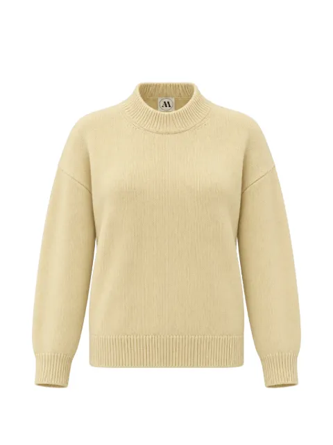 ANDRÈ MAURICE ribbed-knit mock-neck sweater
