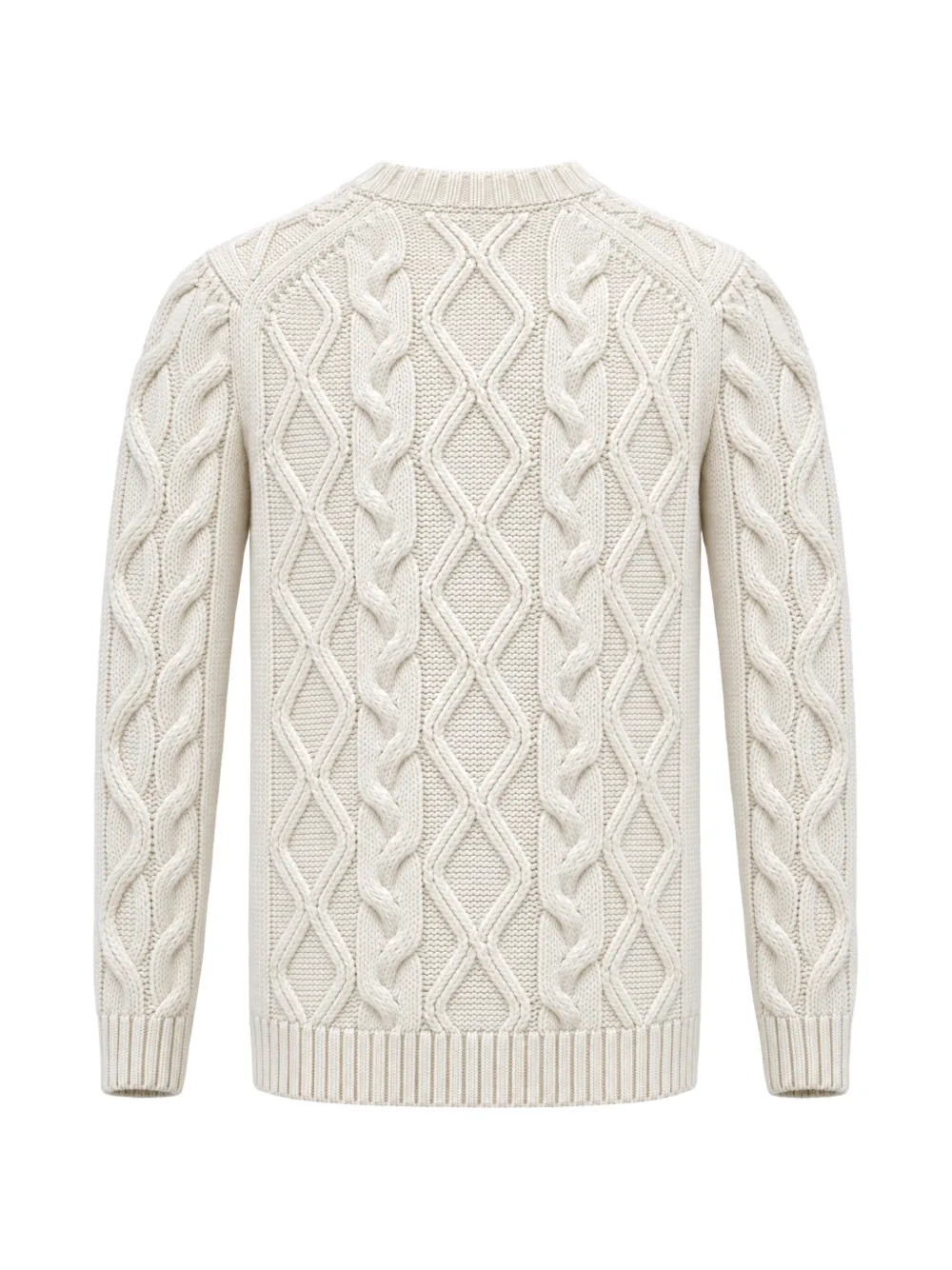 Paul & Shark cable-knit crew-neck sweater Wit