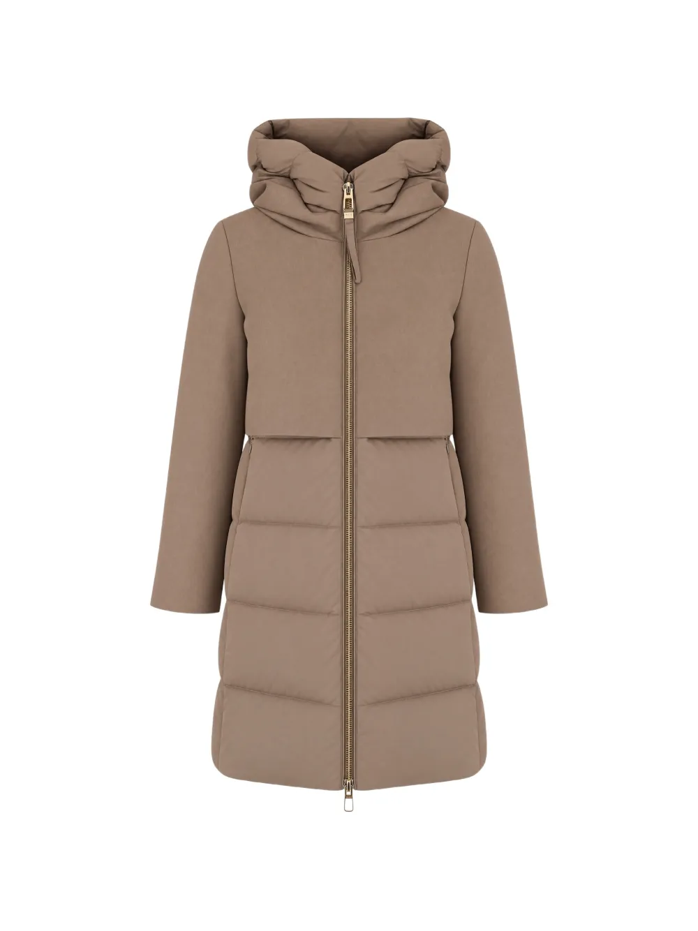 Duno Ballon X hooded quilted jacket - Marrone