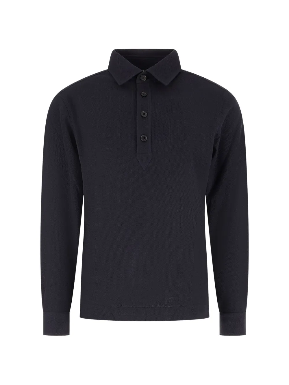 Zegna long-sleeve polo shirt Blauw