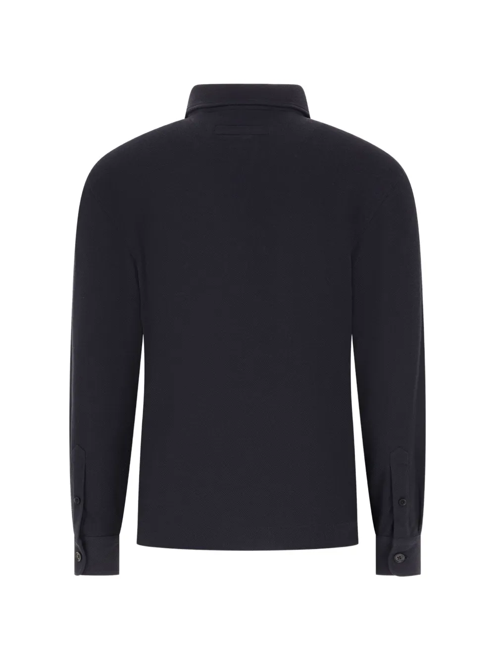 Zegna long-sleeve polo shirt Blauw
