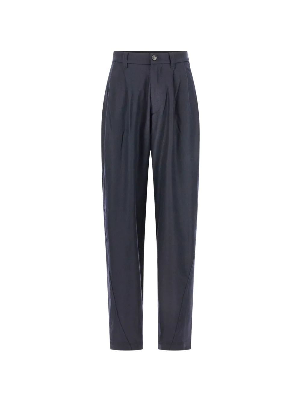 TRUE AVENUE Wollen plooibroek Blauw