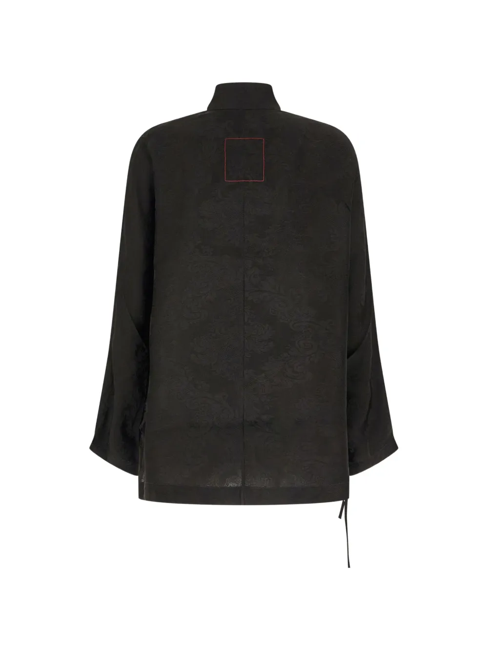 Uma Wang jacquard tie-fastening top Zwart