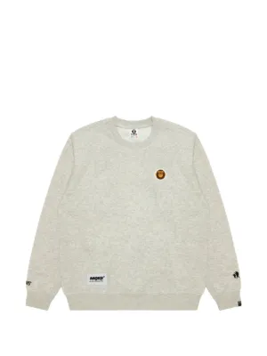 AAPE BY *A BATHING APE® Moonface logo-print Sweatshirt | Grey