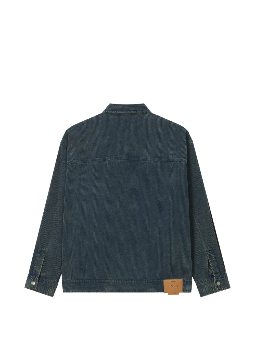 izzue corduroy-texture patch-pocket jacket Blauw