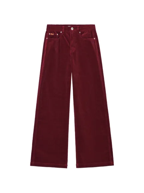 CHOCOOLATE pantalon en velours côtelé à coupe ample