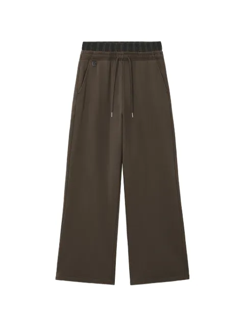 izzue drawstring-waist wide-leg track pants