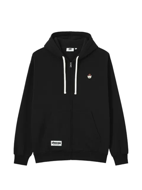 CHOCOOLATE embroidered zip-up hoodie