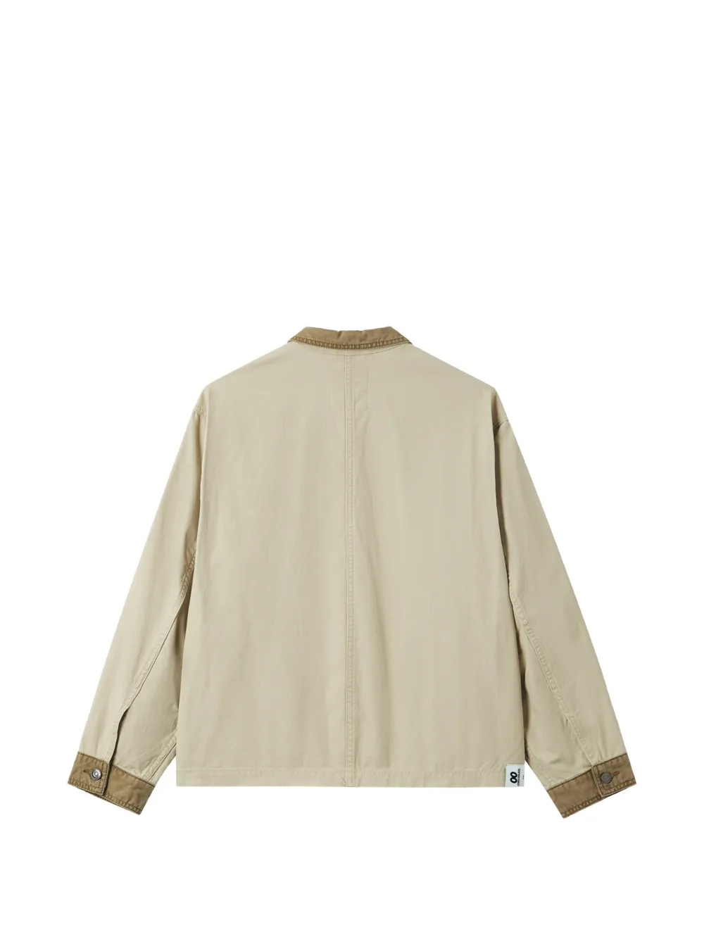 CHOCOOLATE Jack met ribfluwelen kraag en vlakken Beige