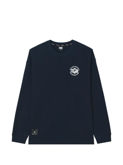 FINGERCROXX t-shirt en maille gaufrée à logo imprimé