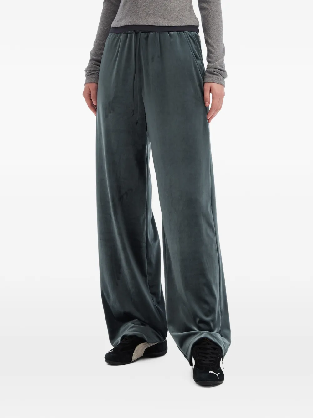 tout a coup Fluwelen broek met trekkoord Groen