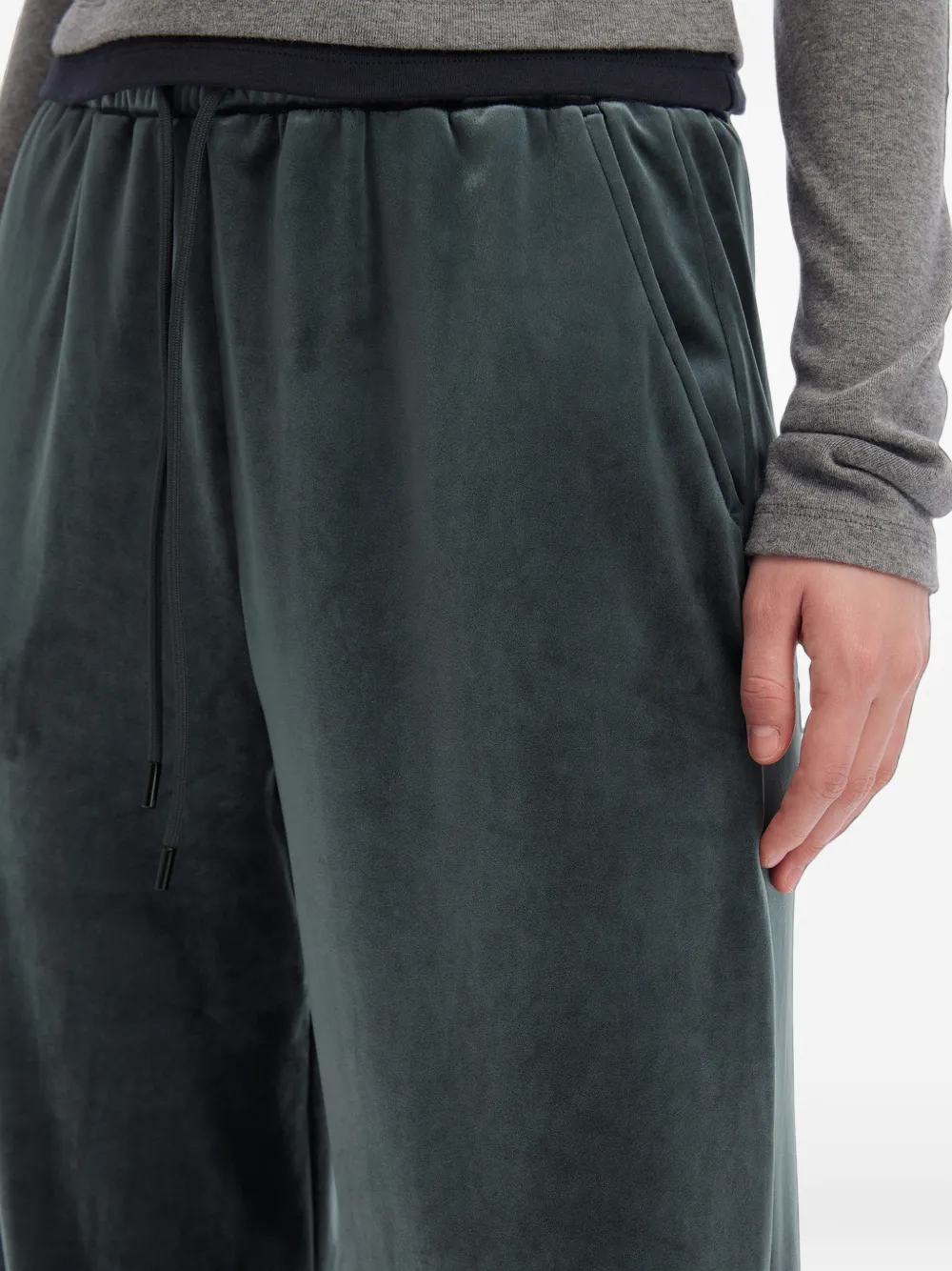 tout a coup Fluwelen broek met trekkoord Groen