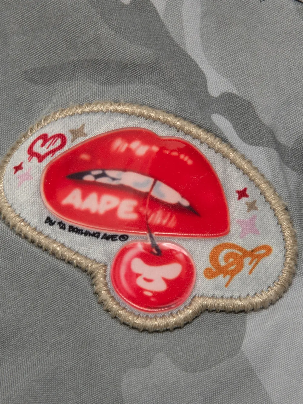 AAPE BY *A BATHING APE Cargo broek met camouflage-print en afritsbare pijpen Grijs