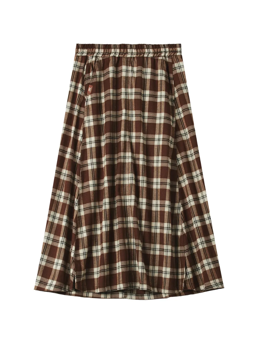 CHOCOOLATE check-pattern A-line skirt Bruin